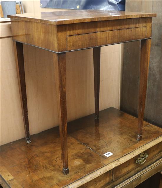 A Scottish laburnum sewing table W.56cm